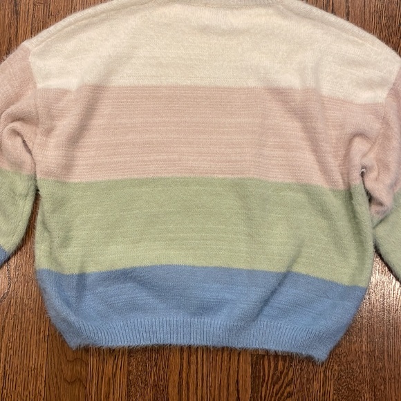 Princess Polly multi colored striped crew neck sweater size M/L - Picture 7 of 7